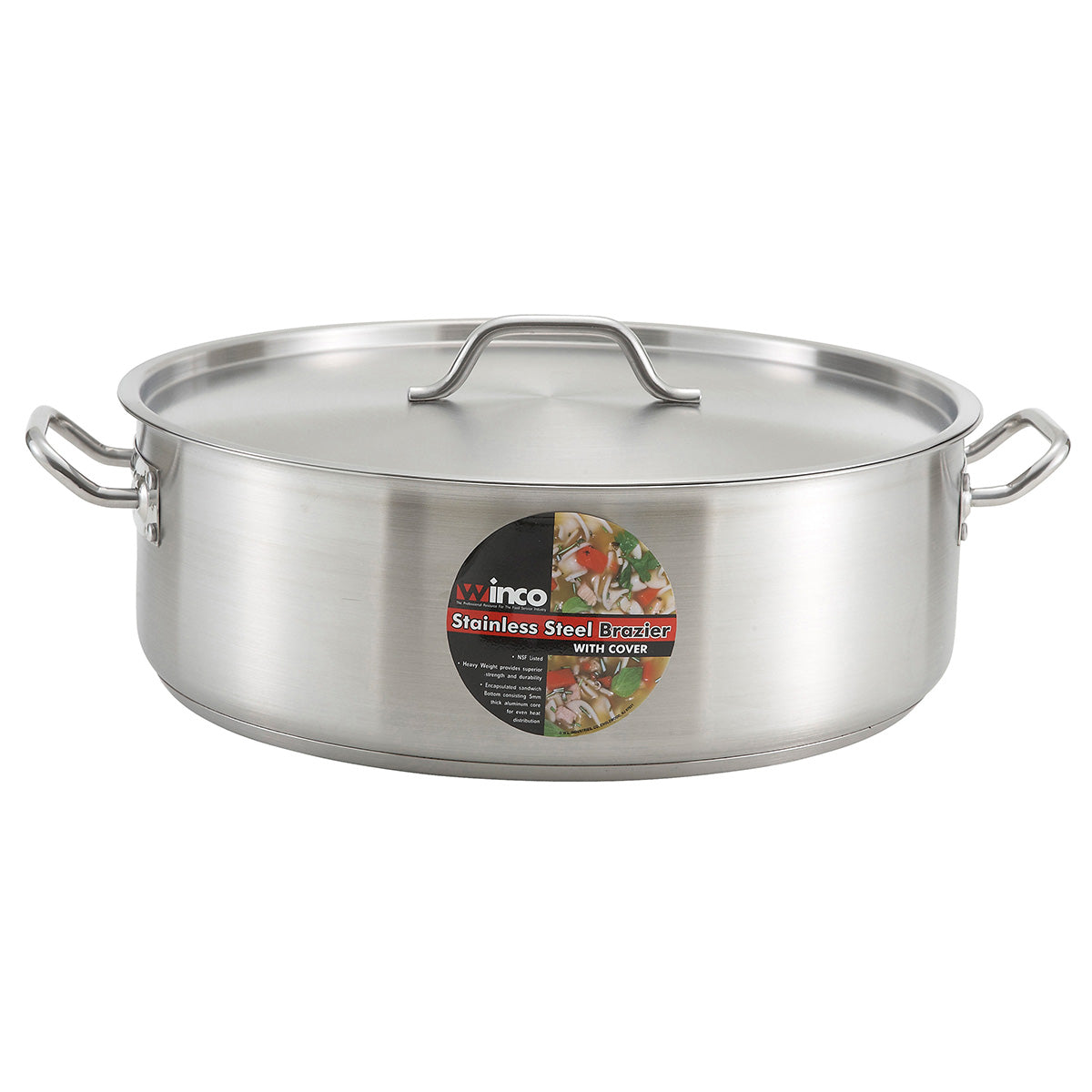 Budinera con Tapa de Acero Inoxidable de 25 qt de Inducción